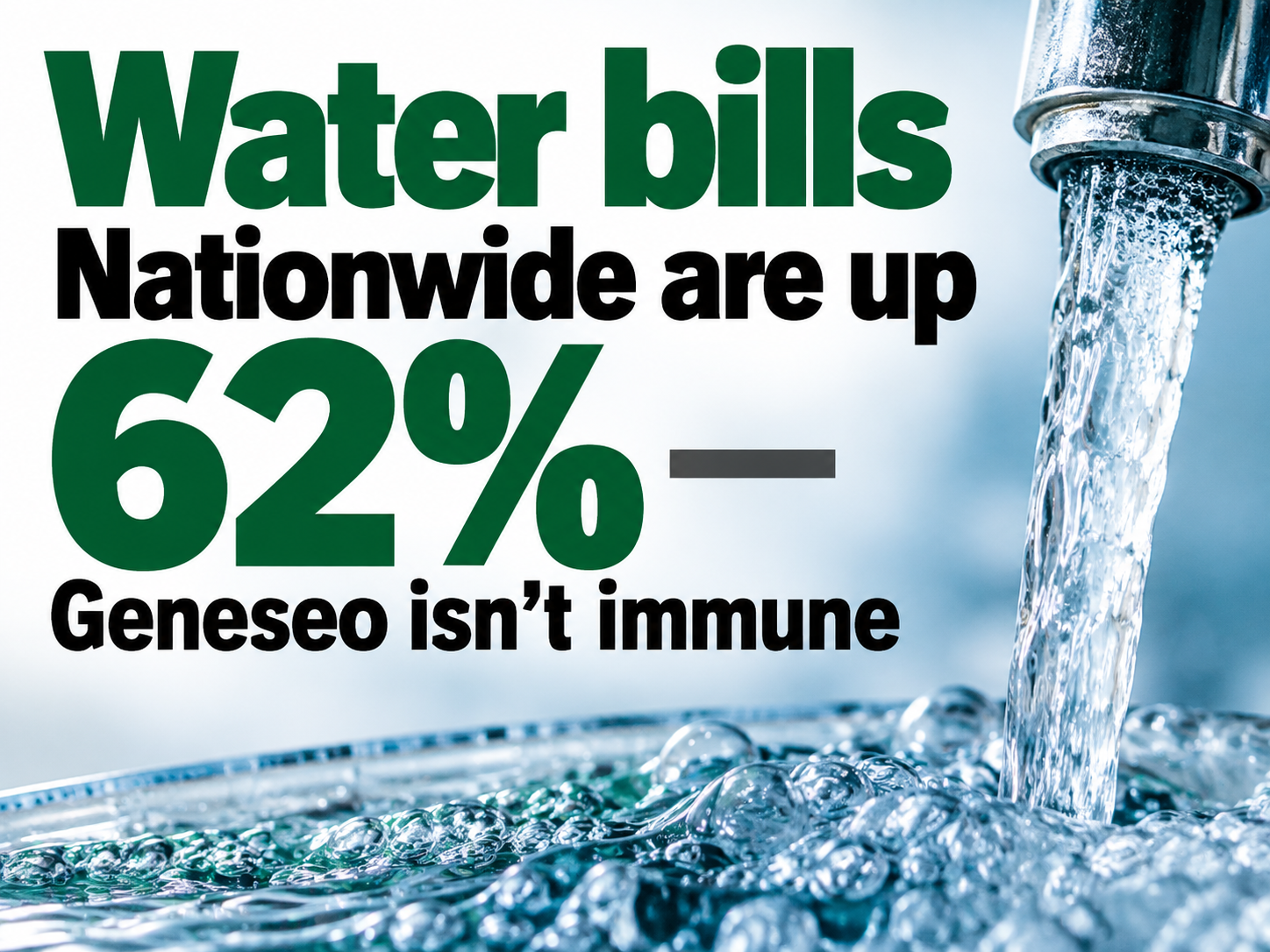 Water Bills Nationwide are Up 62% — Geneseo Isn't Immune