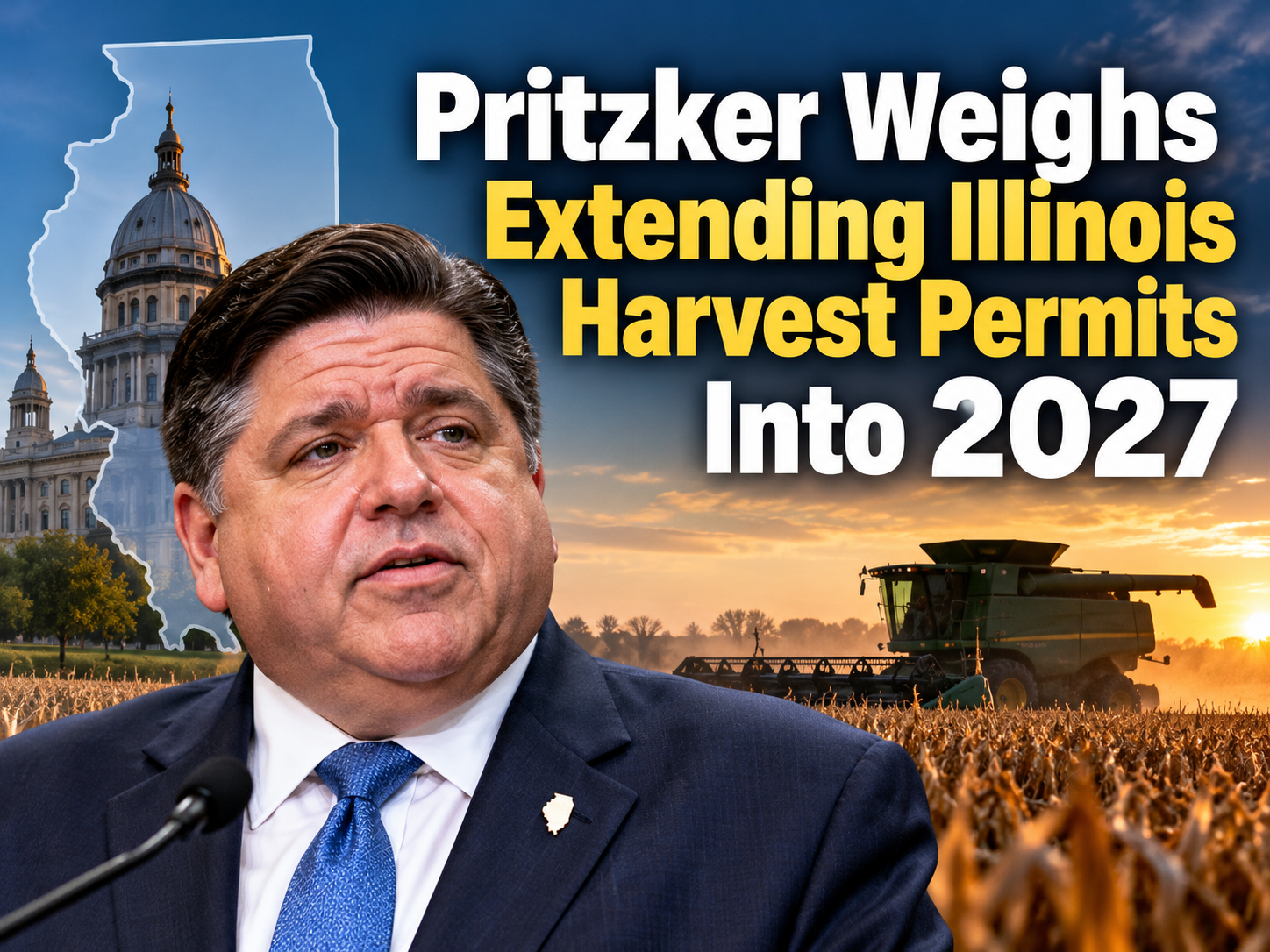 Pritzker Weighs Extending Illinois Harvest Permits into 2027