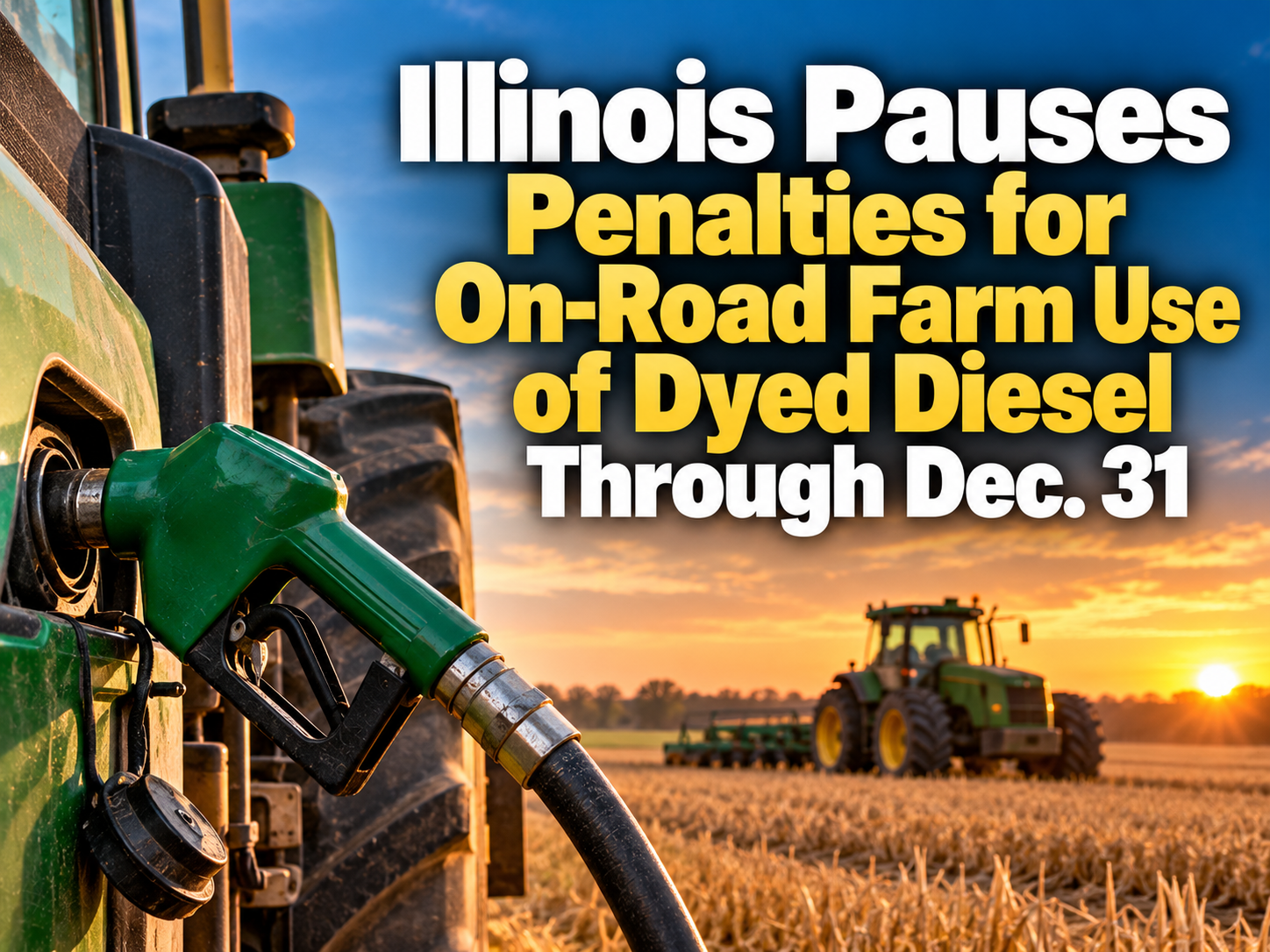 Illinois Pauses Penalties for On-Road Farm Use of Dyed Diesel Through Dec. 31