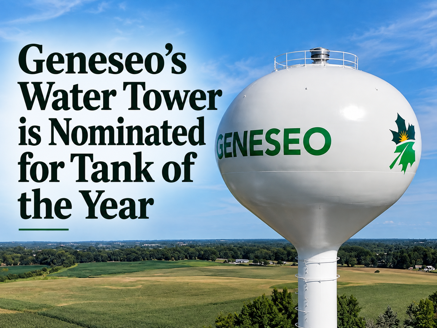 Geneseo's Water Tower is Nominated for Tank of the Year