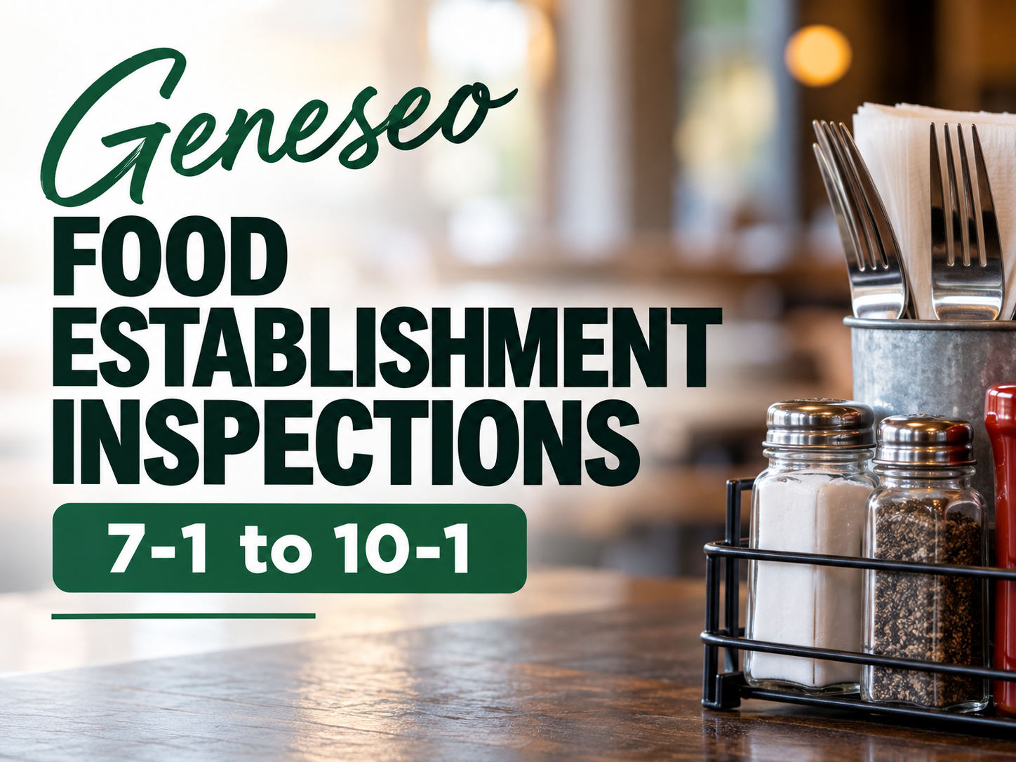 Geneseo Food Establishment Inspections- 7/1 to 10/1