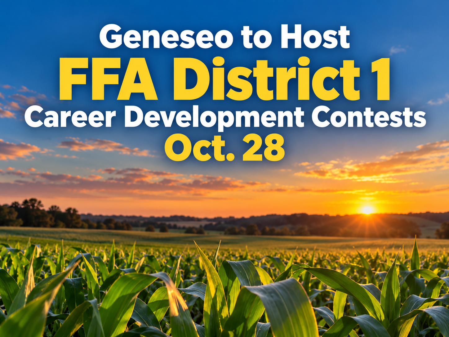 Geneseo to Host FFA District 1 Career Development Contests Oct. 28