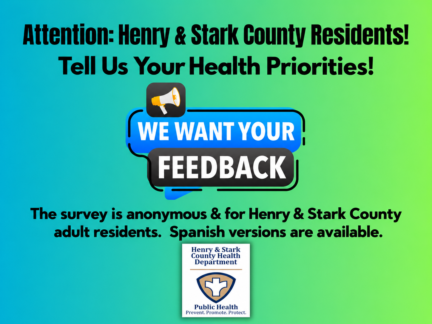 Henry &amp; Stark County Health Departments Are Conducting Community Health Needs Assessment Surveys