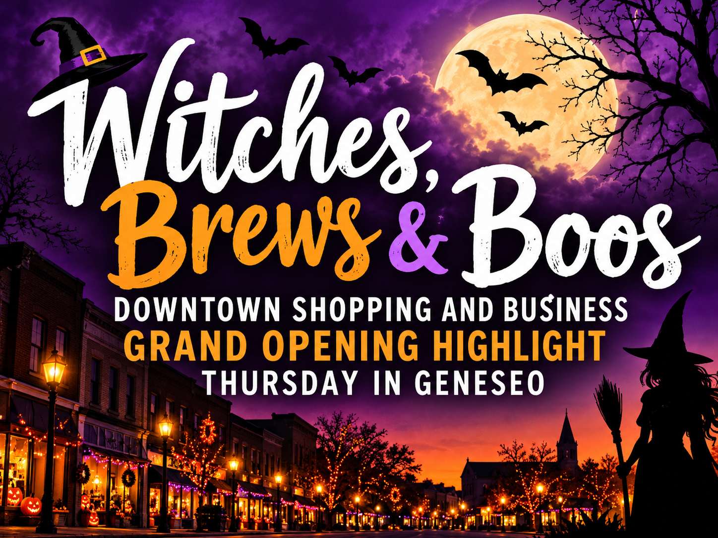 Witches, Brews &amp; Boos, Downtown Shopping and Business Grand Opening Highlight Thursday in Geneseo