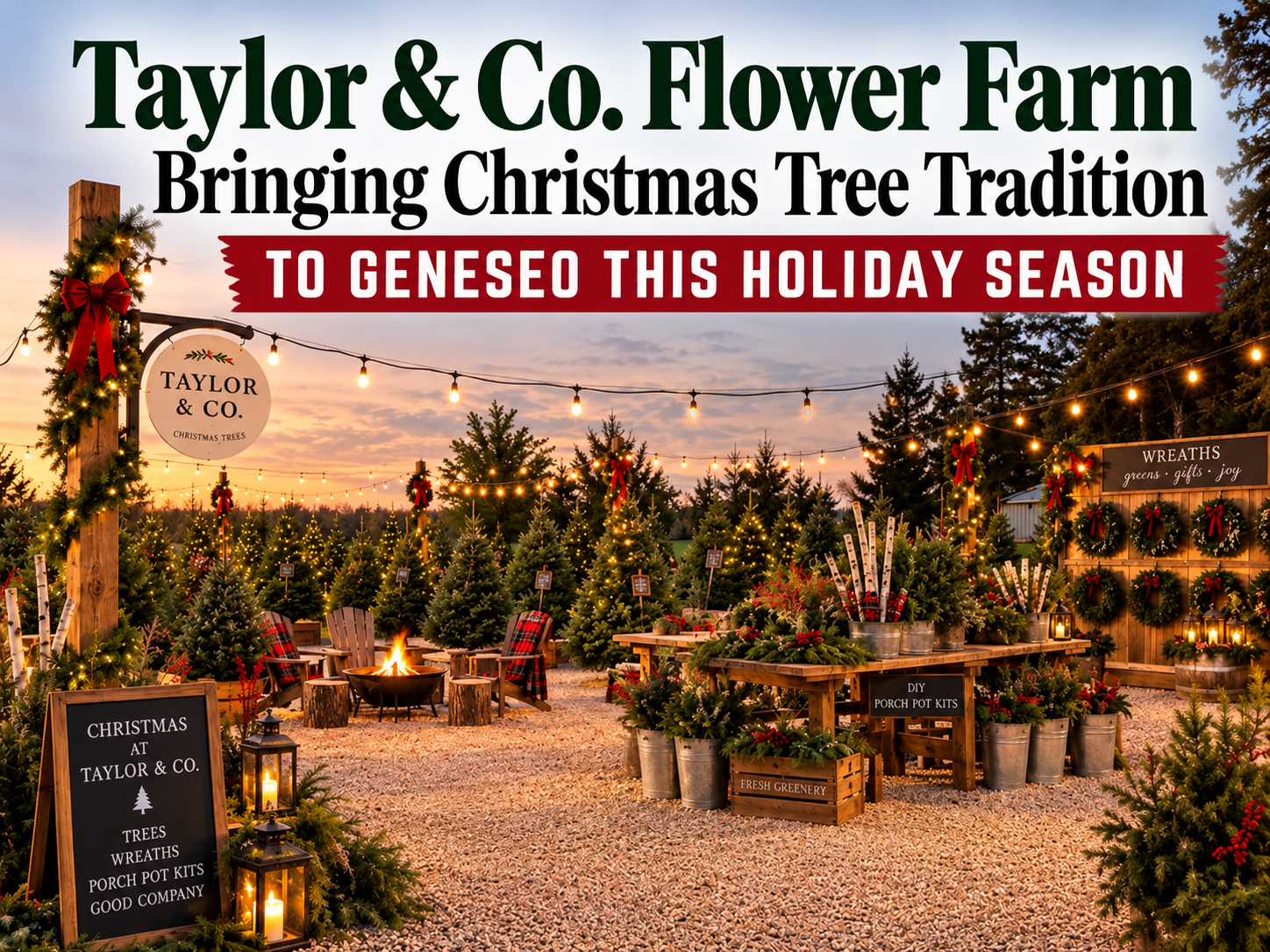 Taylor &amp; Co. Flower Farm Bringing Christmas Tree Tradition to Geneseo This Holiday Season