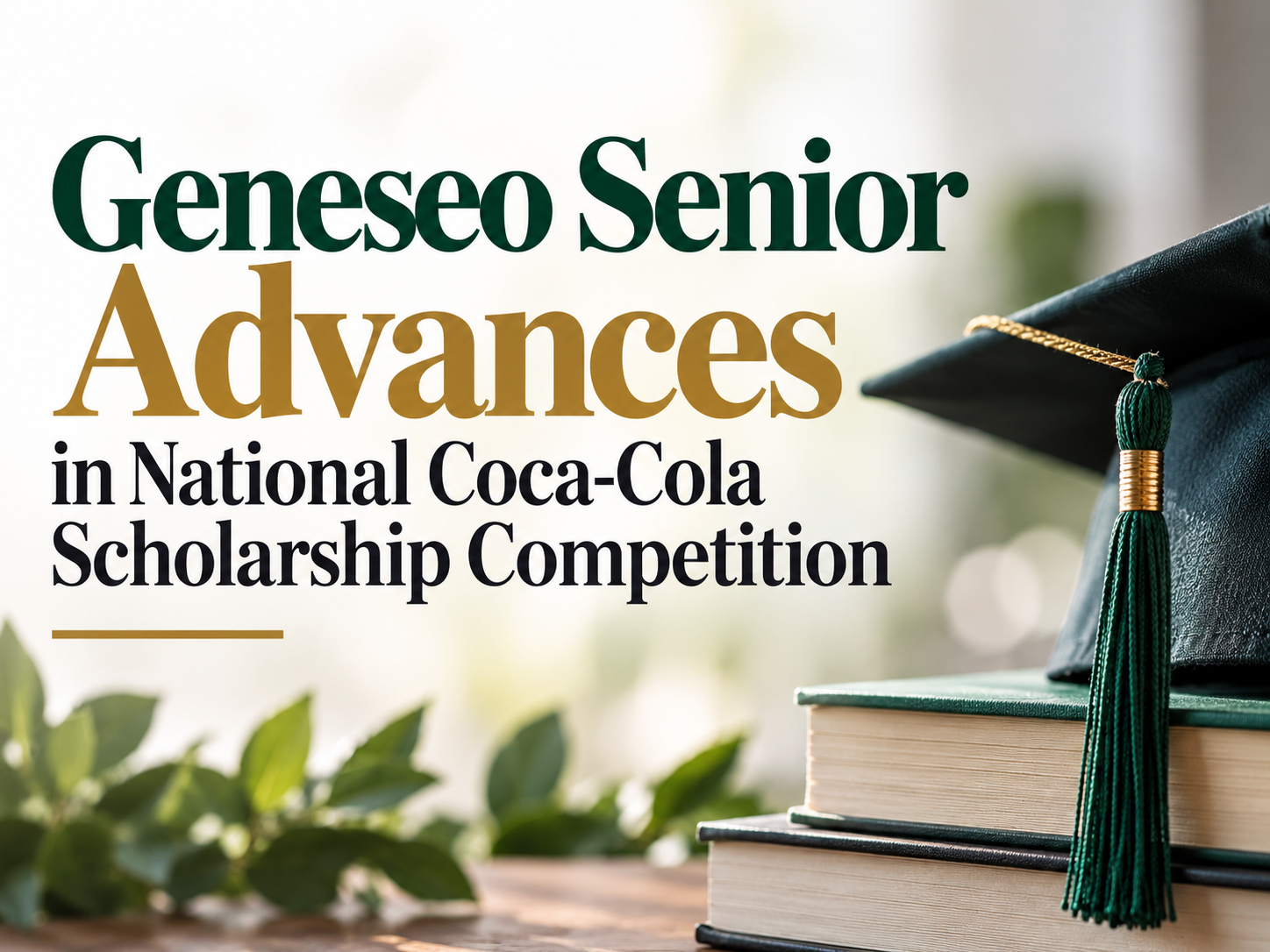 Geneseo Senior Advances in National Coca-Cola Scholarship Competition