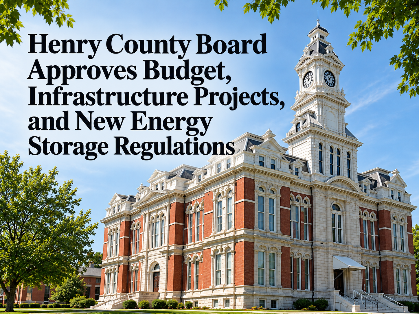 Henry County Board Approves Budget, Infrastructure Projects, and New Energy Storage Regulations