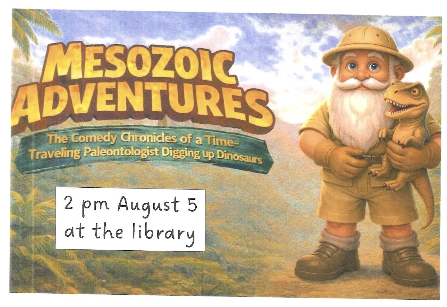 Family Program, Mesozoic Adventures, Aug. 5 at Geneseo Library