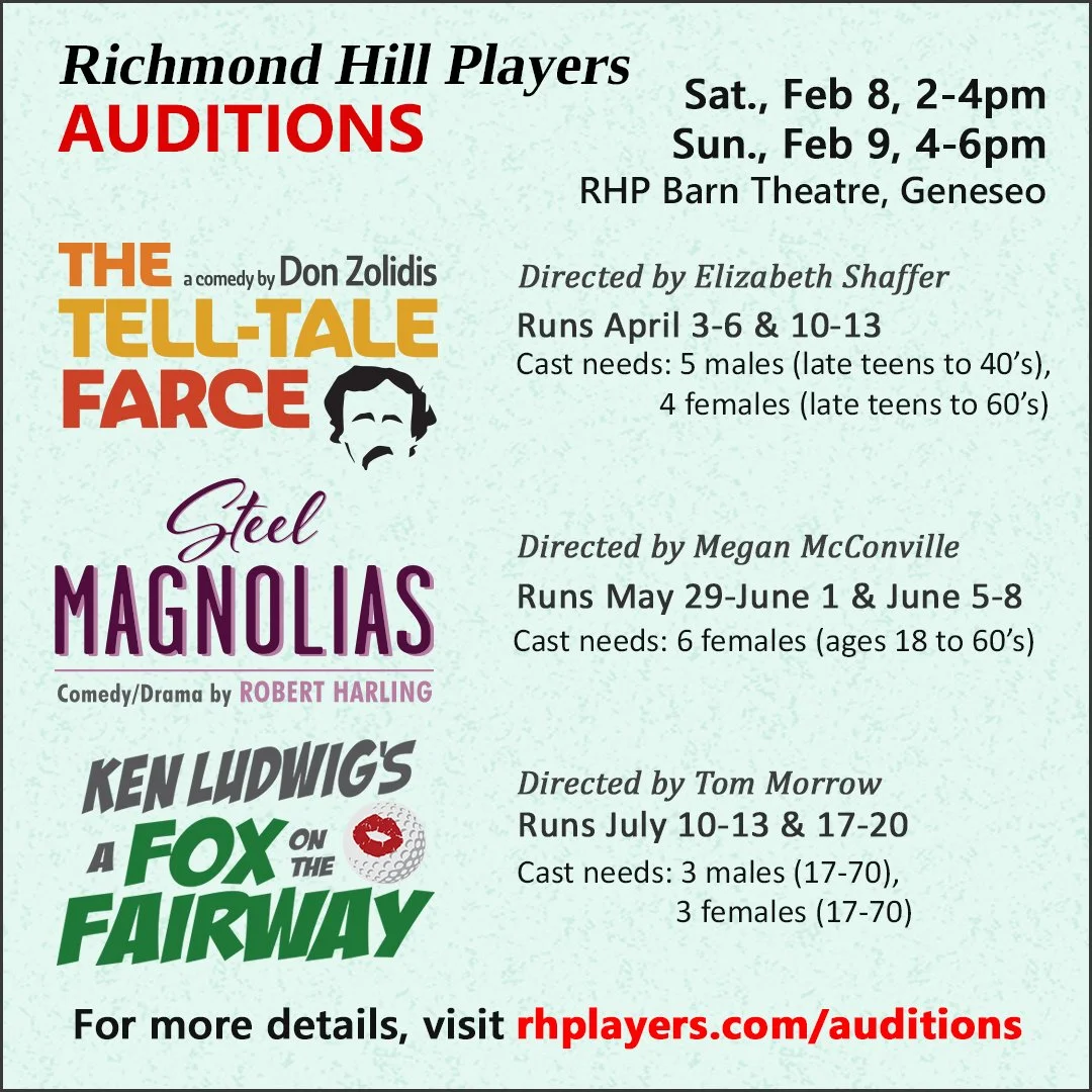 Richmond Hill Players Auditions Feb. 8-9 — Geneseo Current