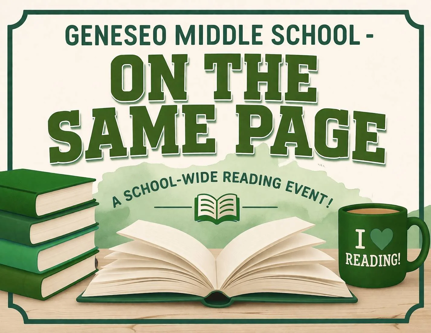 Geneseo Middle School Community-Wide Reading Team Hosting Event April 11