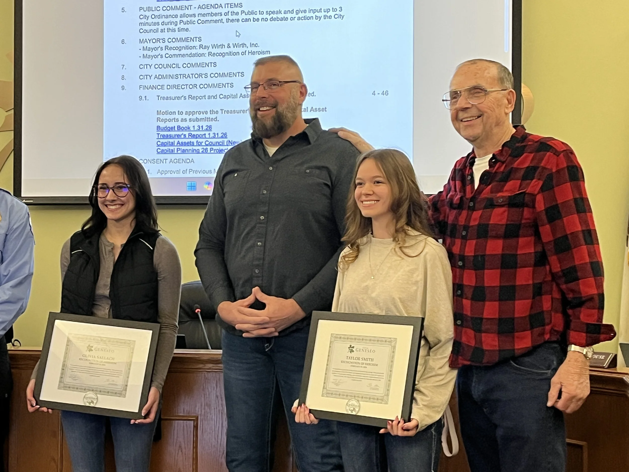 Geneseo Teens Recognized for Heroism