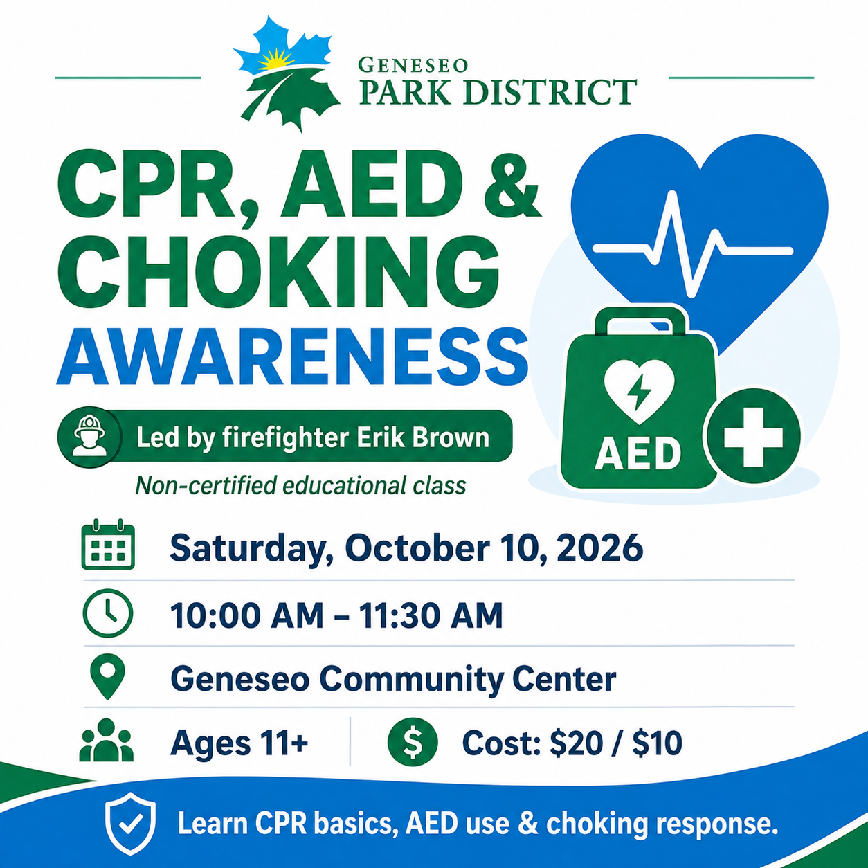 CPR, AED, Choking Awareness Class