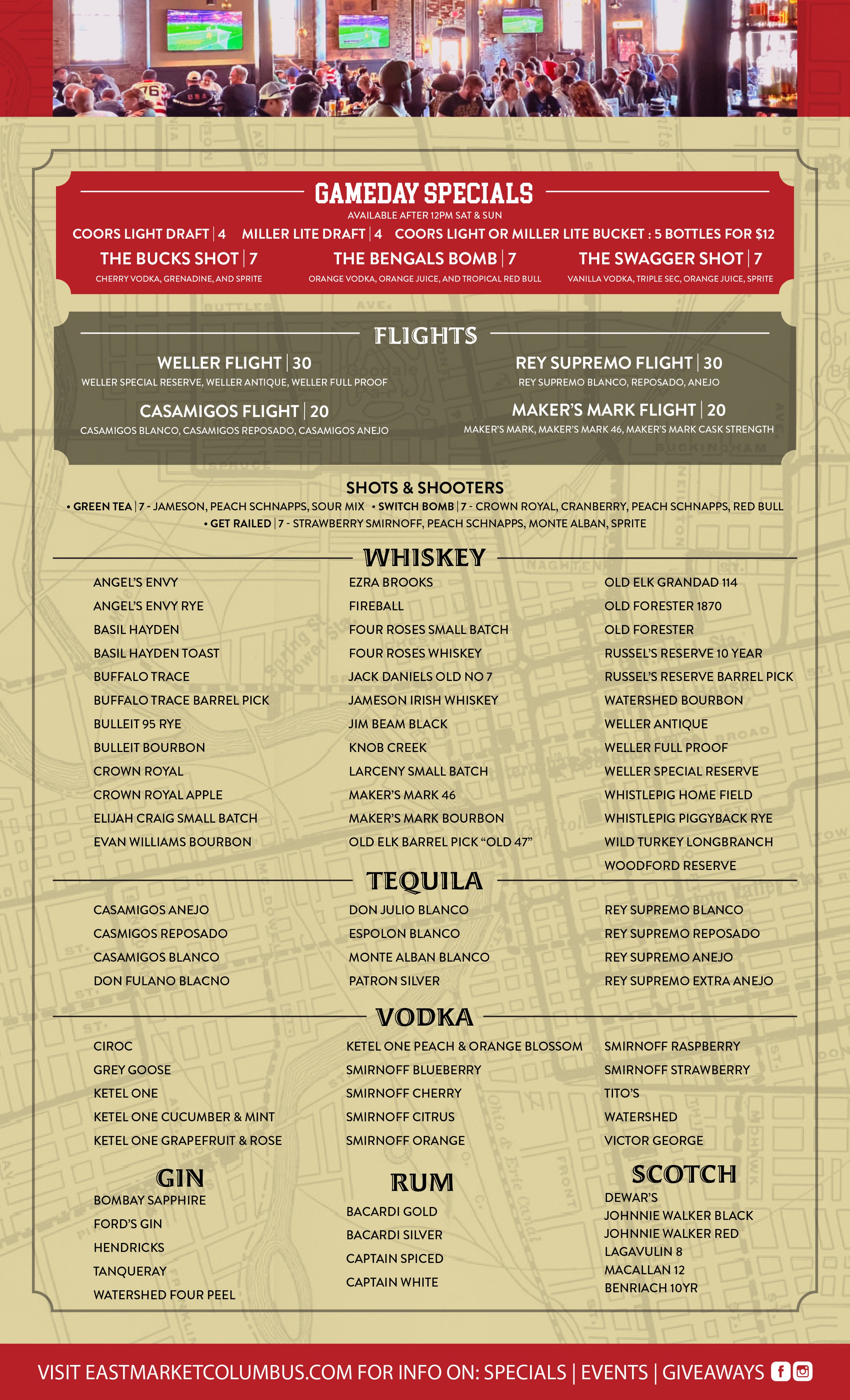 Railhouse Menu — The Historic Trolley District East Market