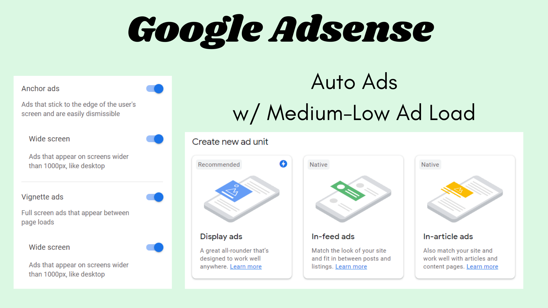 Originally our team's website did not get approved for adsense because of a lack of "quality content." This was when we decided to add in our weekly blogs, reapply and get approved! We chose to use display ads as in-feed and in-article ads didn't see