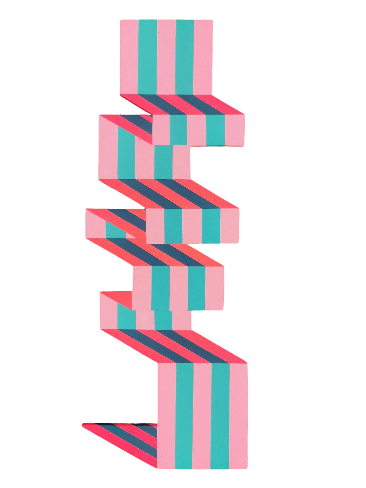 Acrylic on hand cut ply wood 19 cm x 51 cm