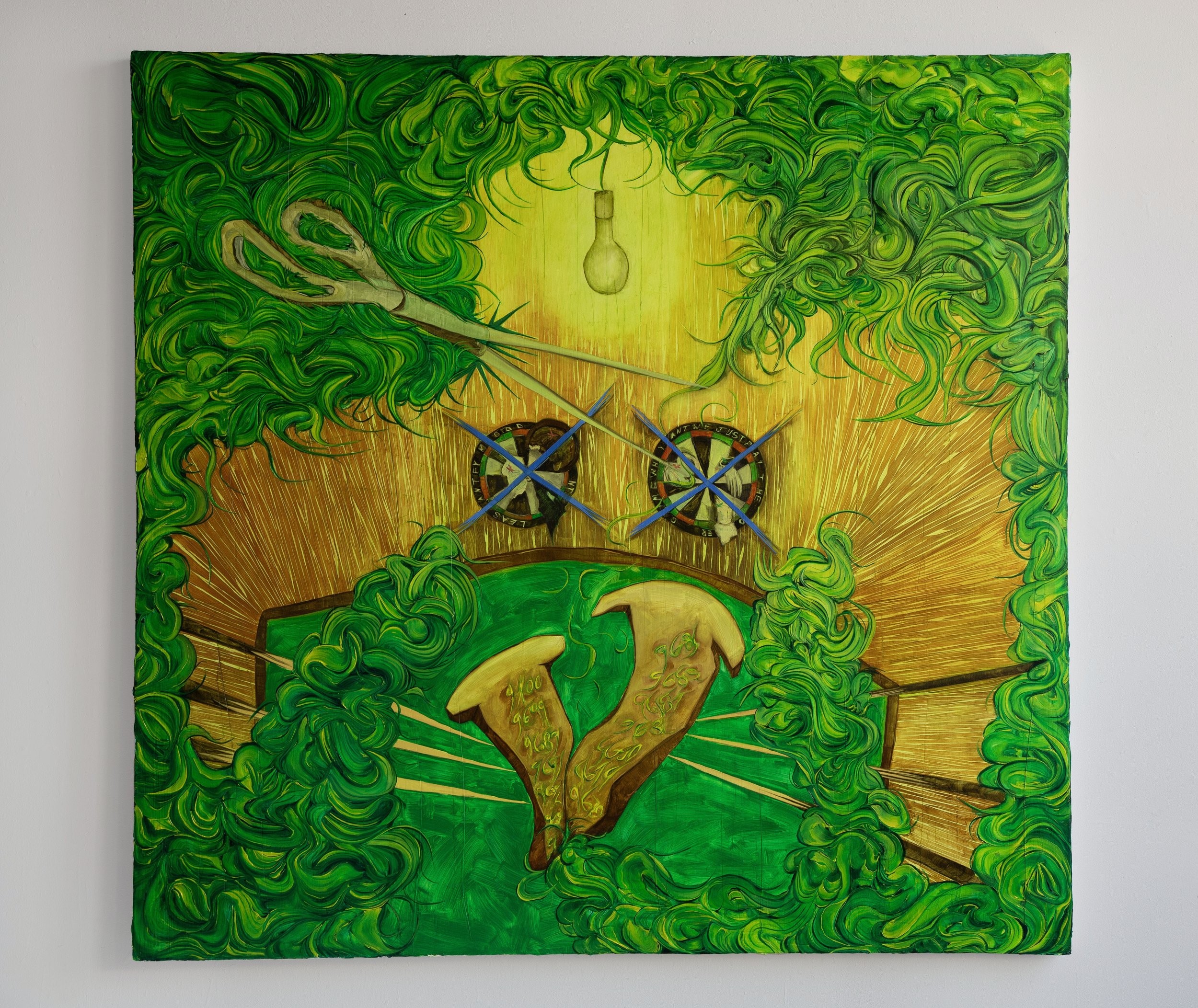 Genius Hour. 56x58” Oil on canvas.