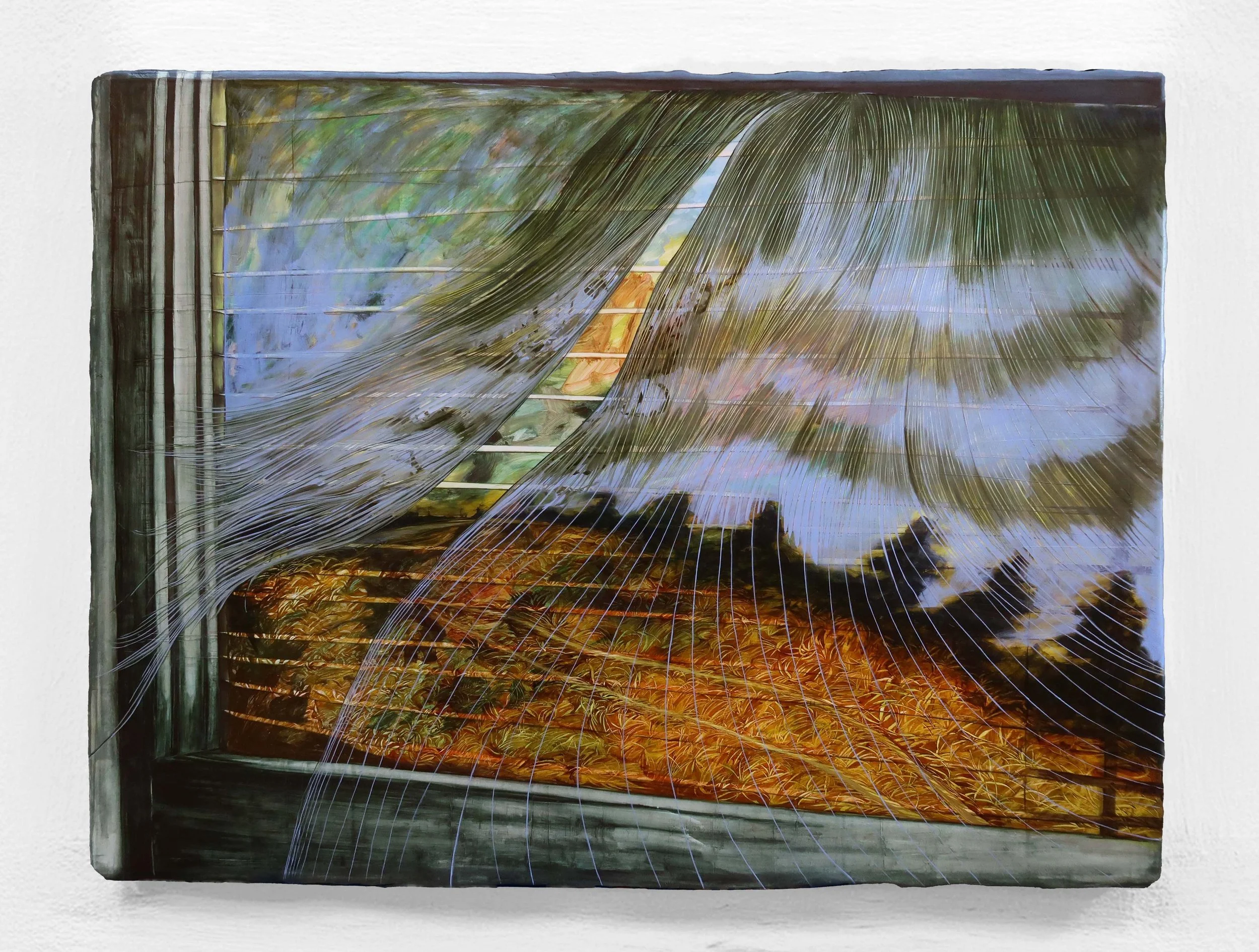 Meet You Between, Oil on canvas, 37” x 49” x 2” 
