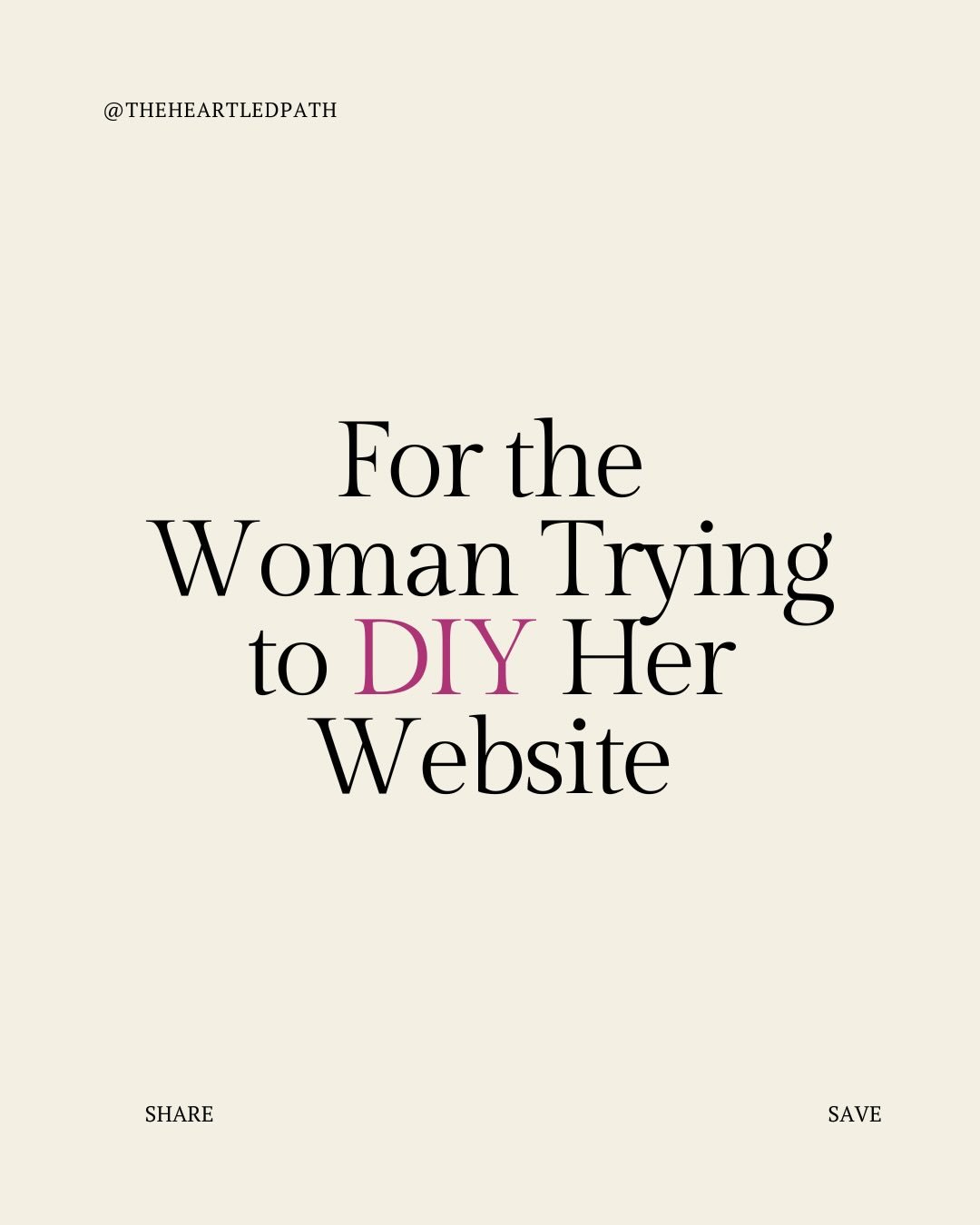 Many women try to DIY their website and end up feeling frustrated, stuck, or like they&rsquo;re &ldquo;not technical enough.&rdquo;

But the problem was never you &mdash; you were just trying to do something you were never meant to do alone.

A websi
