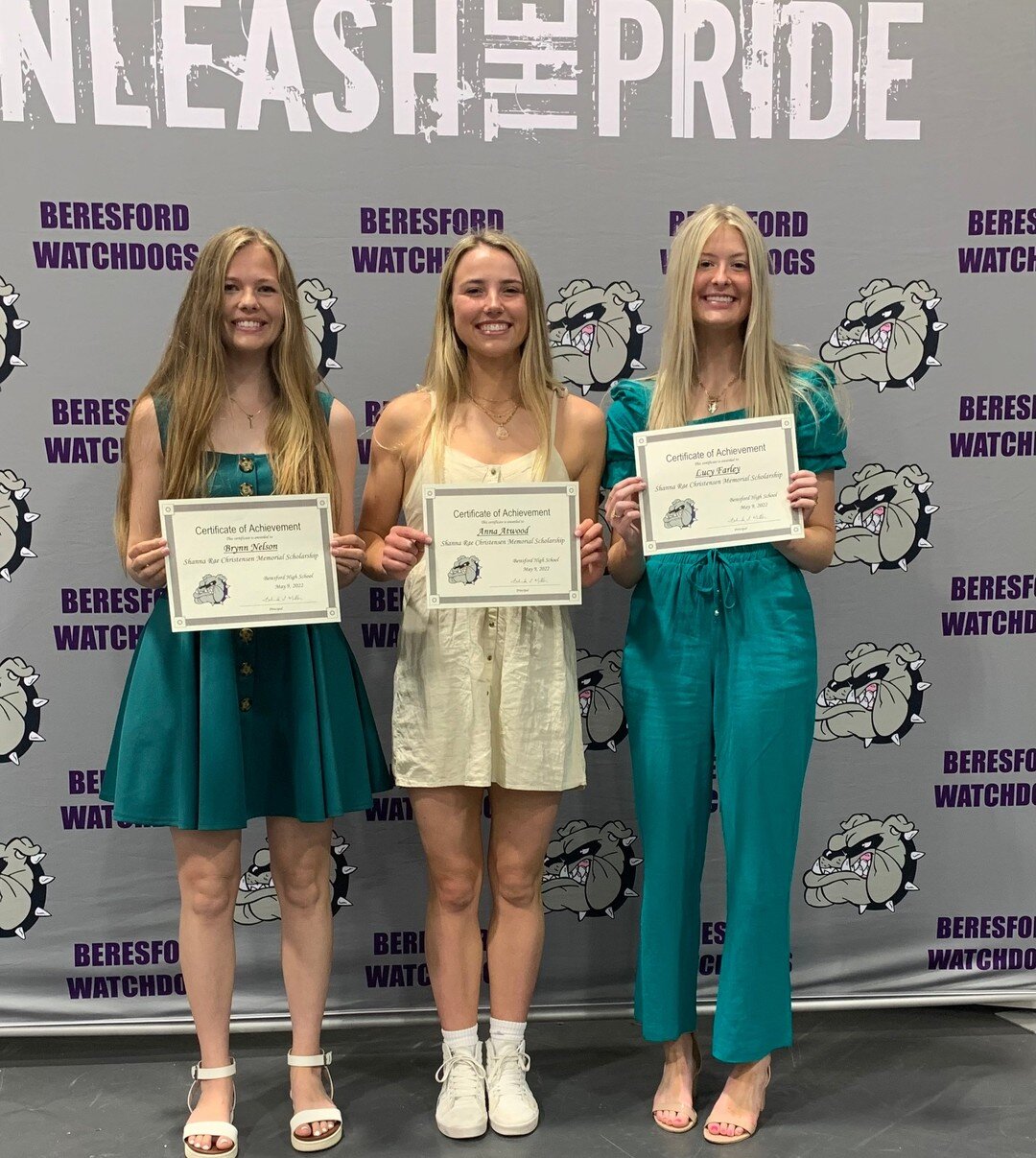Shanna Rae Christensen Memorial Scholarship Recipients 

The Watchdog Foundation Board is pleased to announce that Anna Atwood, Lucy Farley, and Brynn Nelson each earned a Shanna Rae Christensen Memorial Scholarship. Congratulations to Anna, Lucy, an