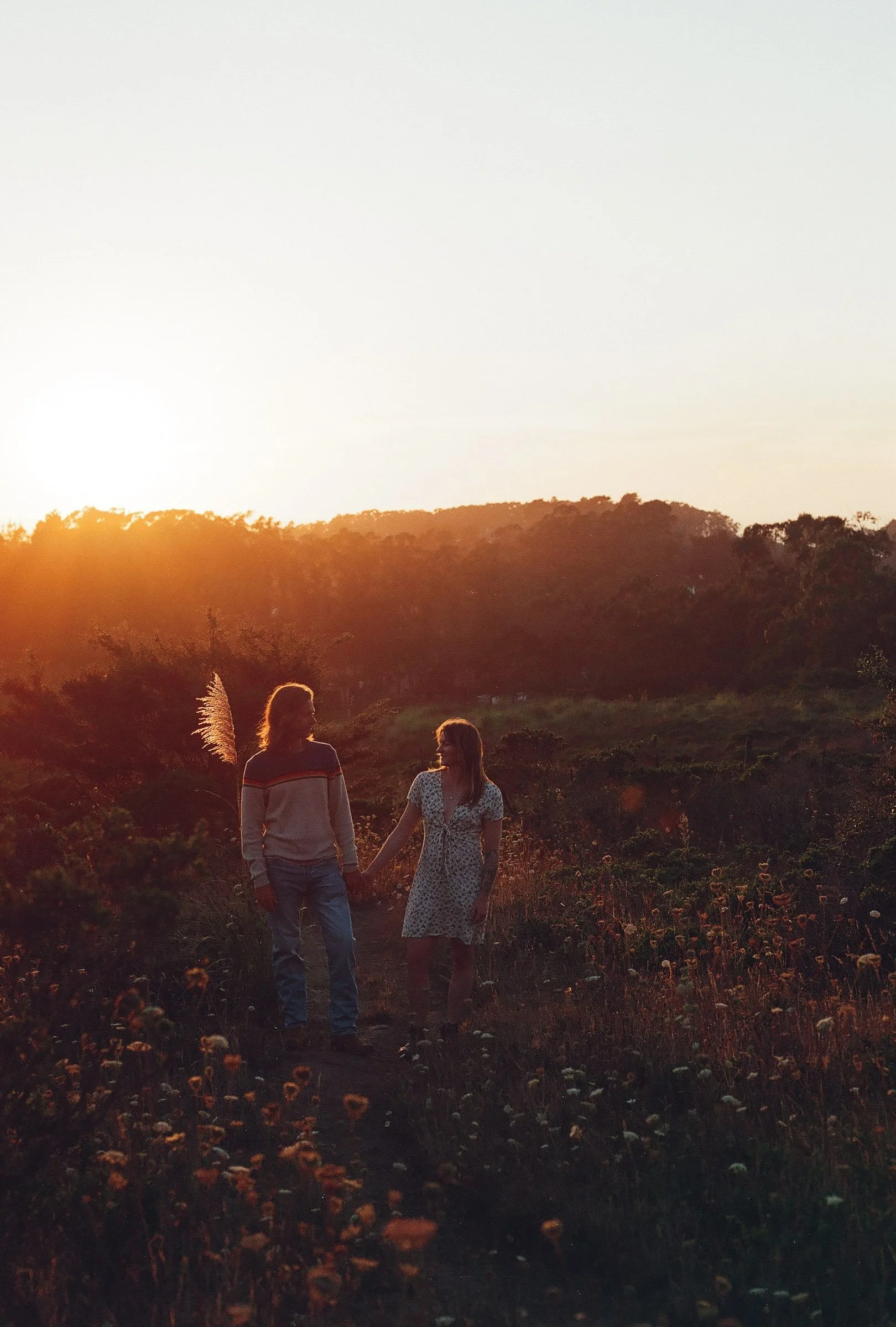 northern california engagement session on film | pacifica, ca