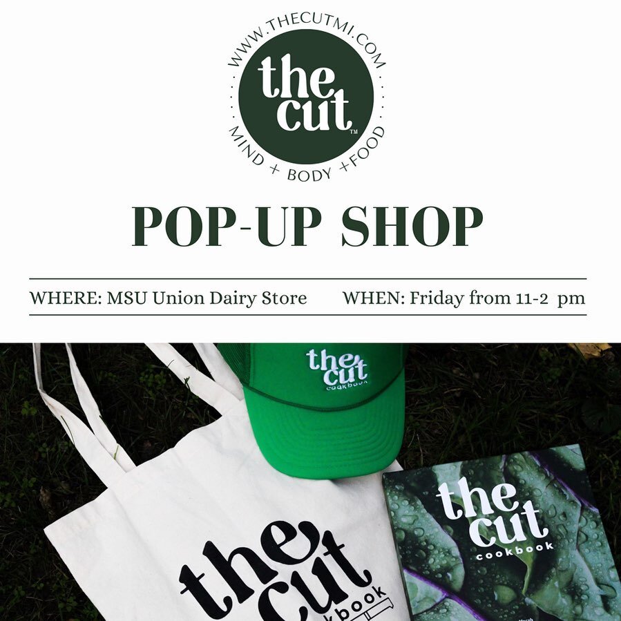 Come visit us and @ogs_bakery in the MSU Union Dairy store THIS FRIDAY from 11-2pm! We will be selling The Cut Cookbook, limited edition stickers, and Olivia will be selling her iconic cake pops! It&rsquo;s the holiday season so come get a  cookbook 