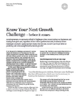 Know Your Next Growth Challenge Document Screenshot