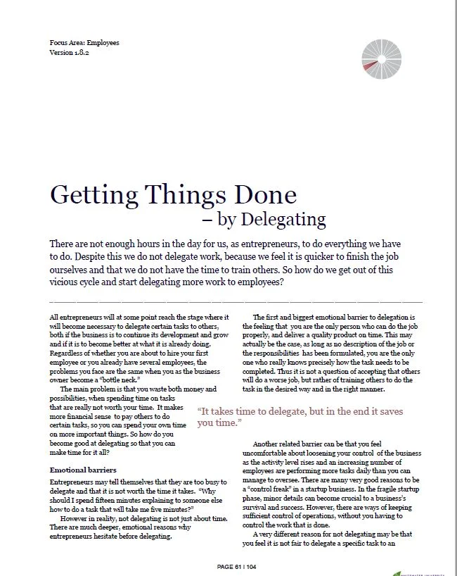 Getting Things Done Document Screenshot