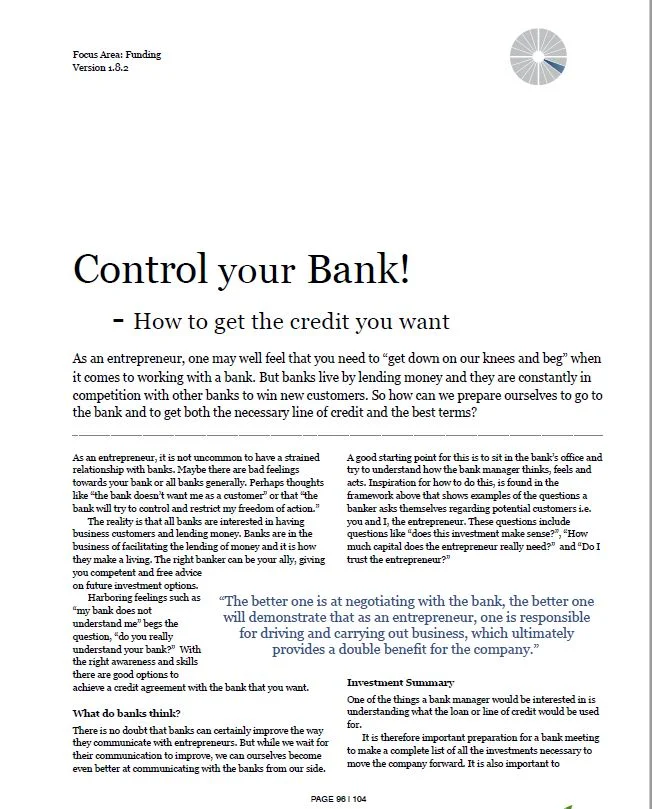 Control Your Bank Document Screenshot