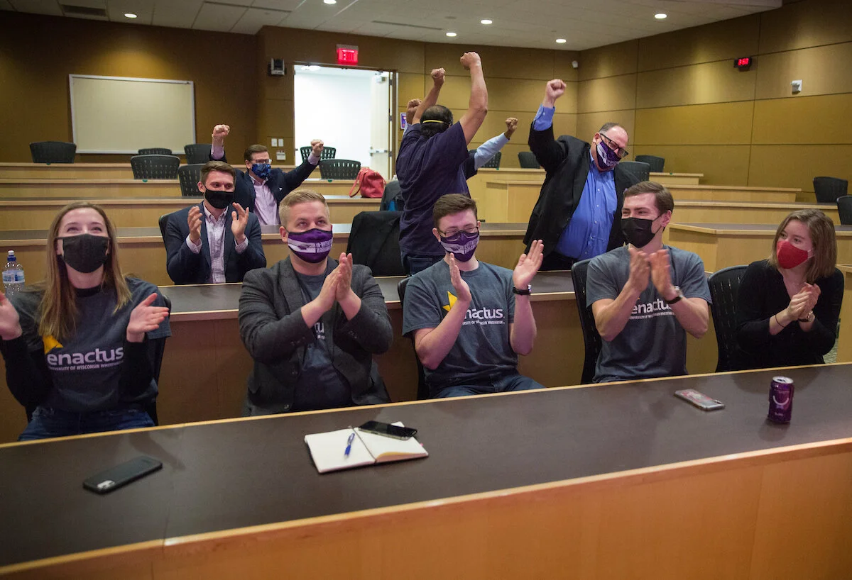 Enactus students celebrating winning national title.jpg
