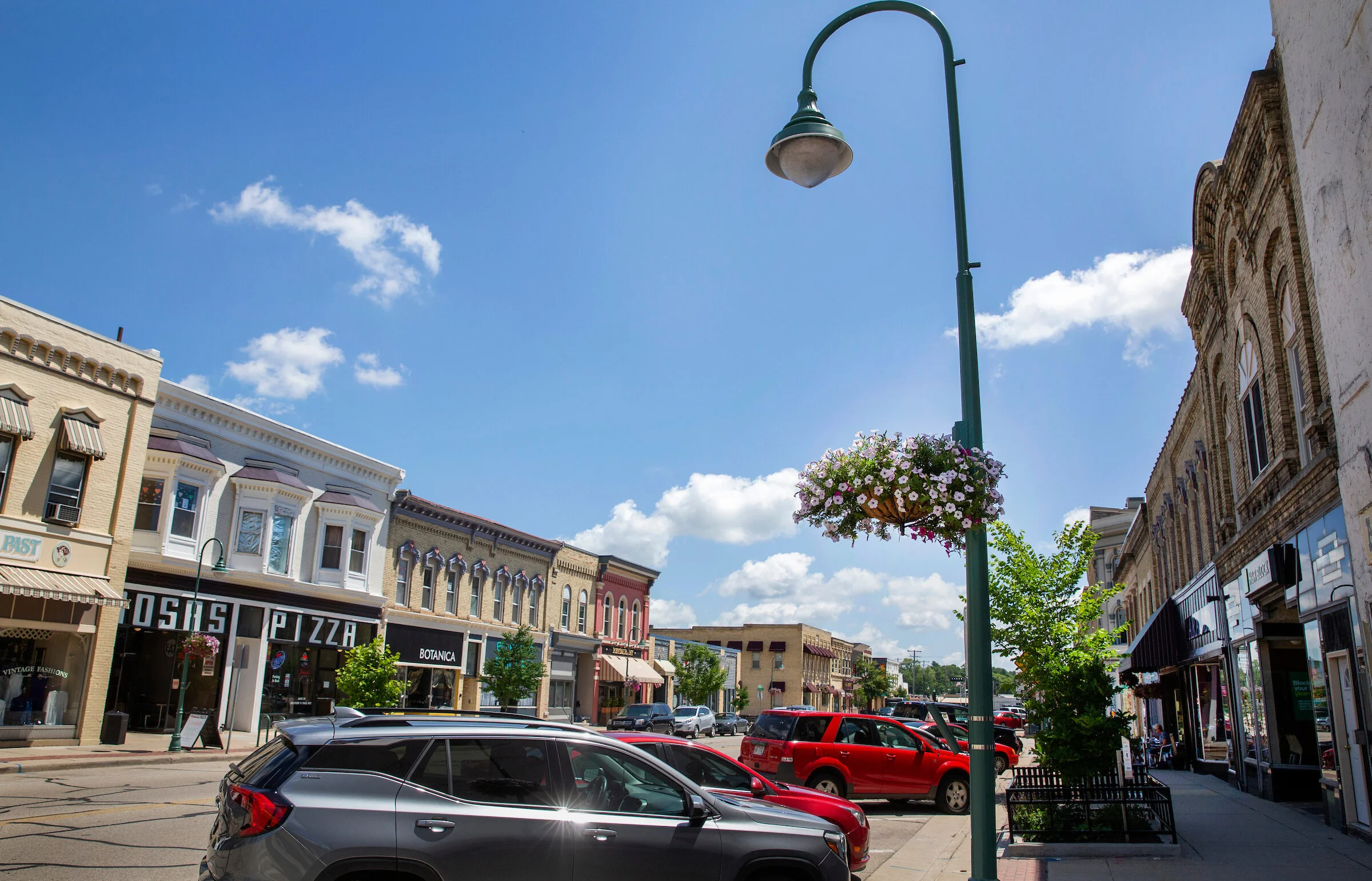 Main Street in Downtown Whitewater on a Sunny Day