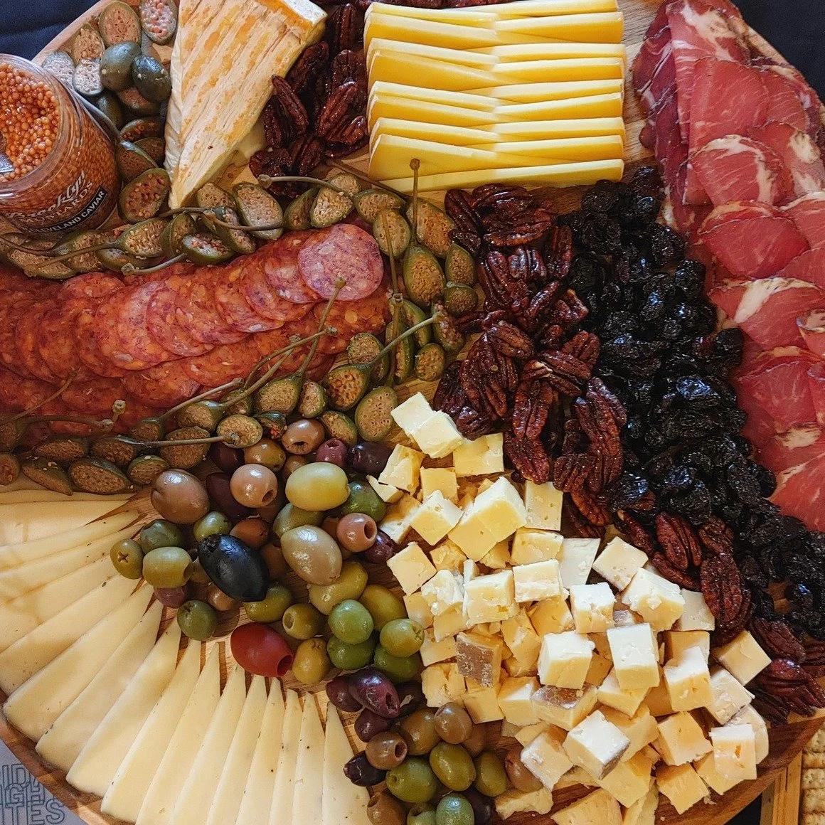 Charcuterie orders are closed for Wednesday. You can still stop in and pick up everything you need to build your own. From artisan cheeses and cured meats to jewel-toned dried fruits, spiced nuts, rich p&acirc;t&eacute;s, and small-batch crackers, ou