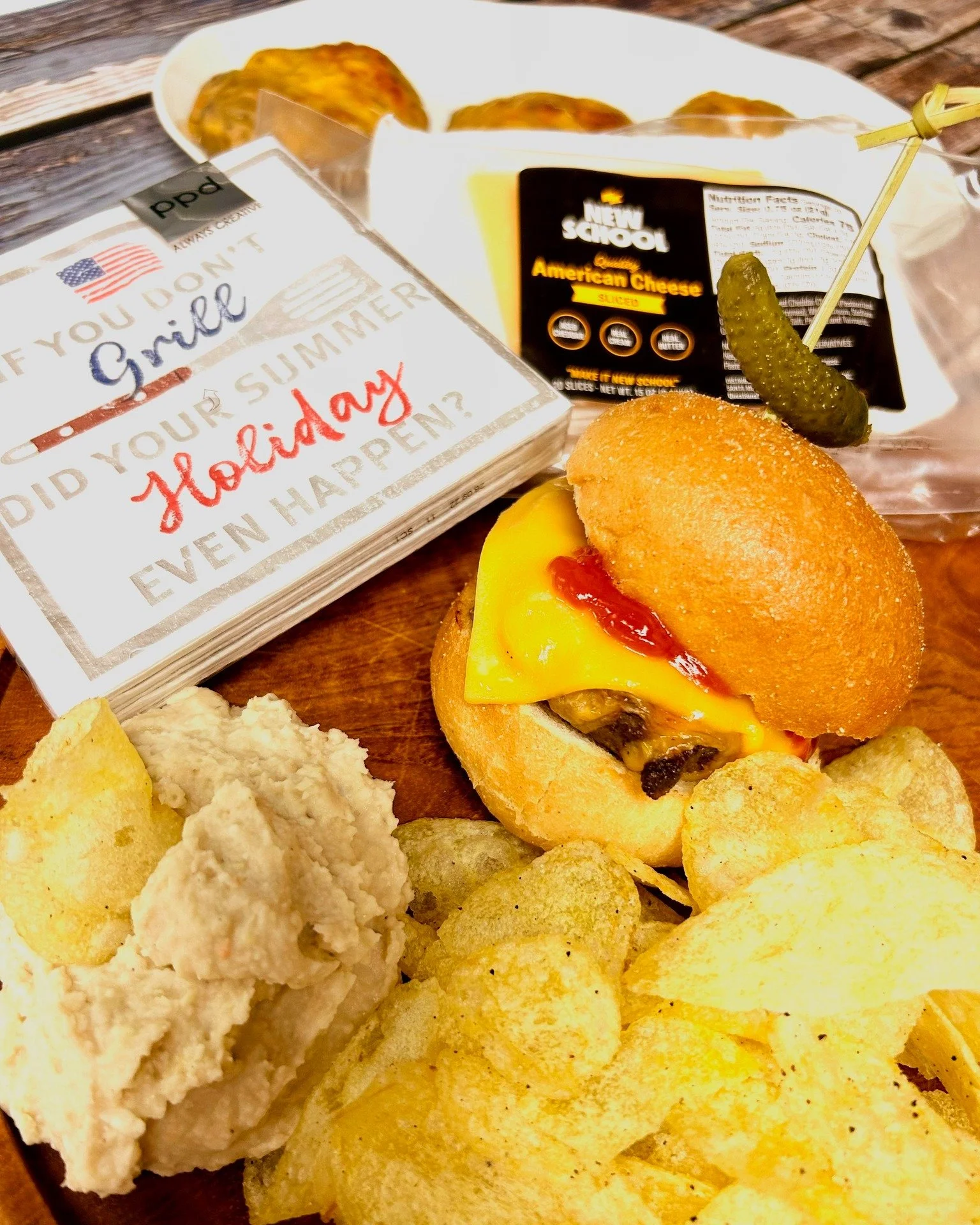 Memorial Day weekend deserves a better cheeseburger. 🍔☀️ Upgrade your grill game with @eatnewschool American, a rich, perfectly meltable cheese made with aged cheddar and simple ingredients (no plastic-wrapped singles here). Layer it onto burgers, g