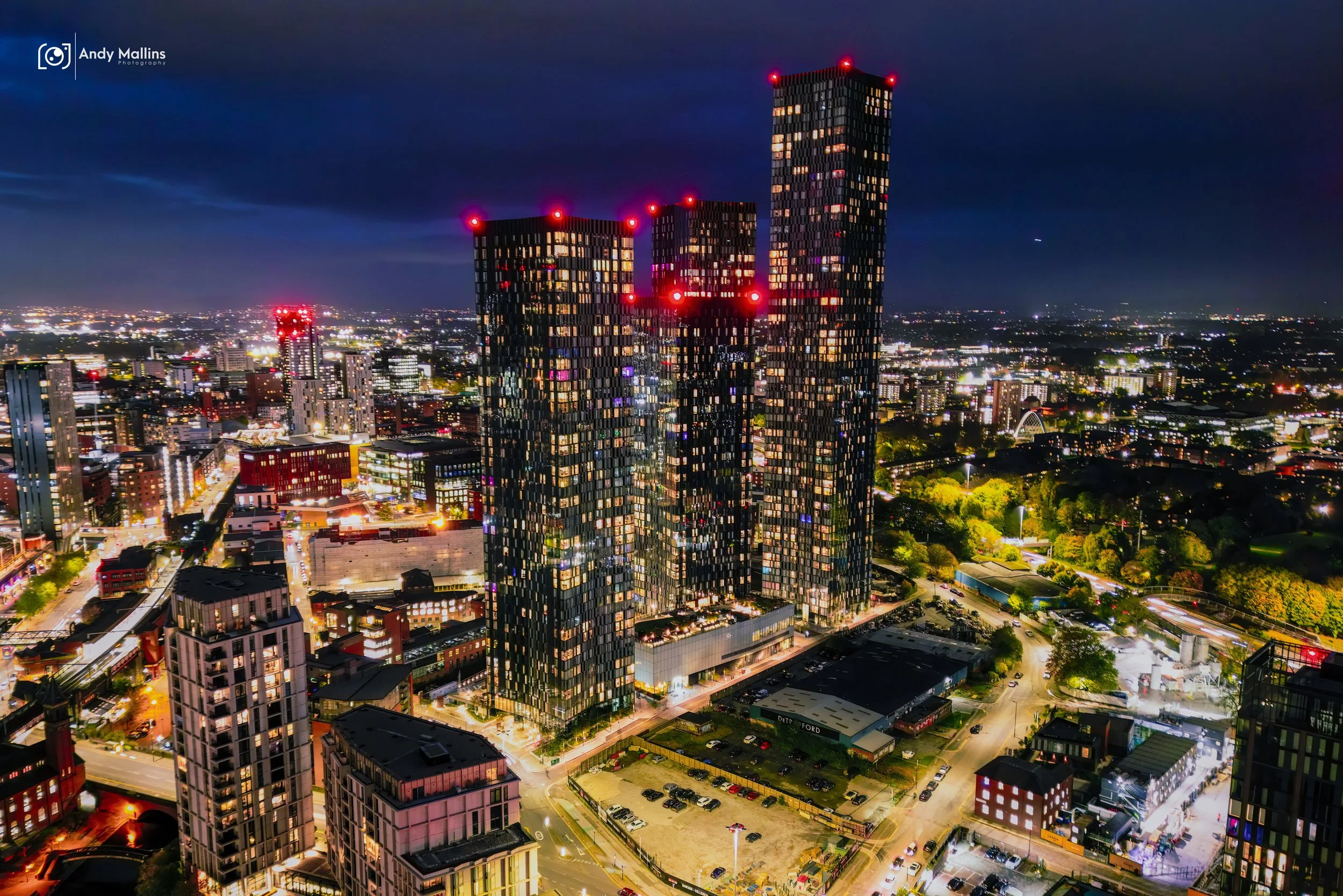 Deansgate Square Aerial Photography Prints for Sale Andy Mallins Photography Buy