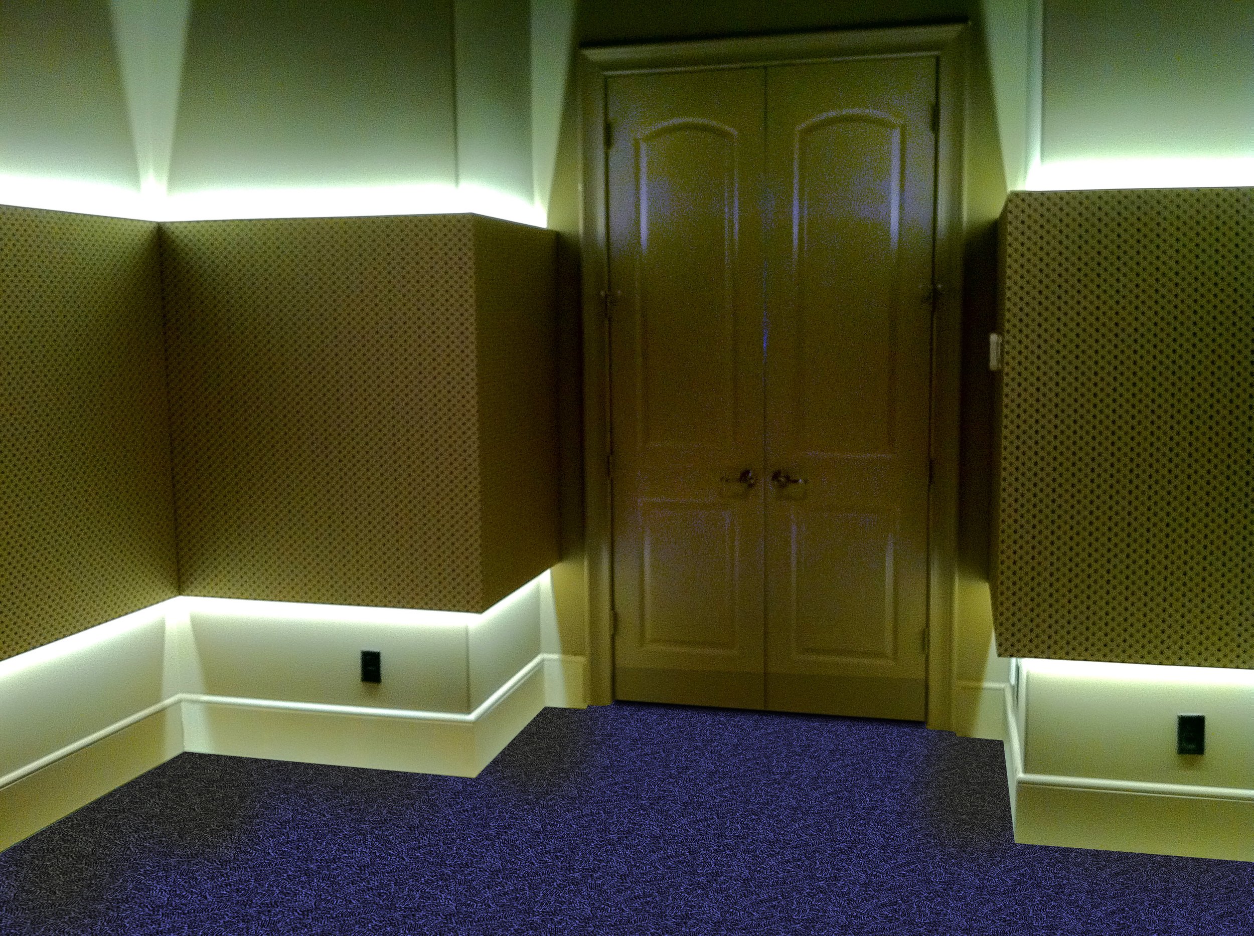 Stretched-Fabric Walls over Acoustic Treatment