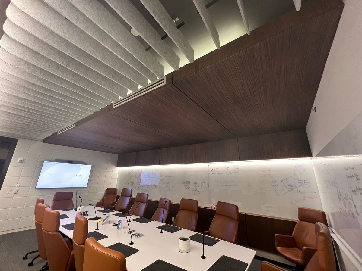 Image-Printed Fabric Stretched over Acoustic Treatment