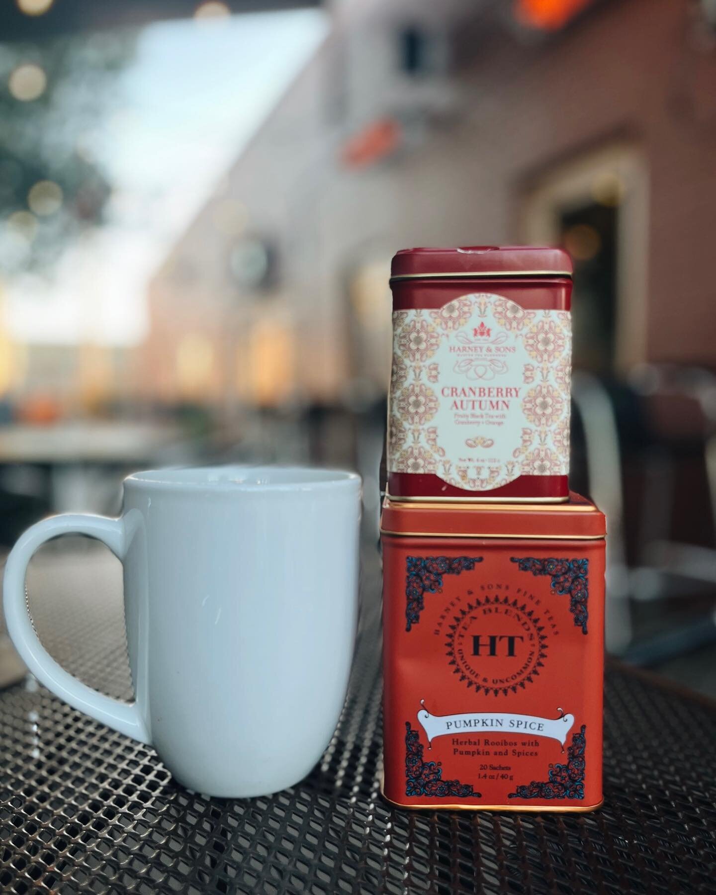 Nothing suits a cold rainy day like a nice cup of tea! Our limited edition fall teas are Cranberry Autumn and Pumpkin Spice🍁