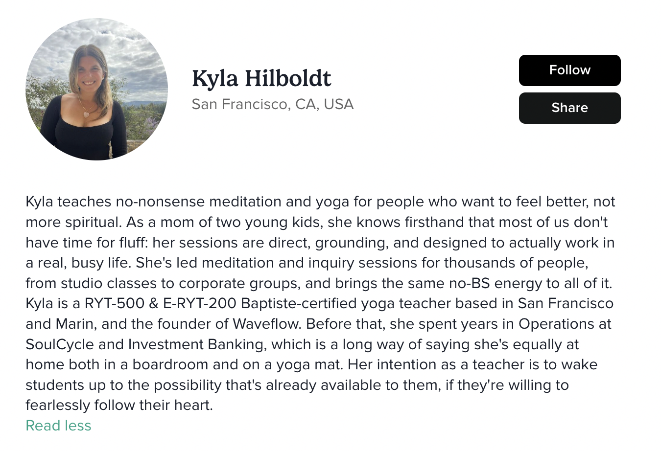 Bio templates and tips for yoga teachers