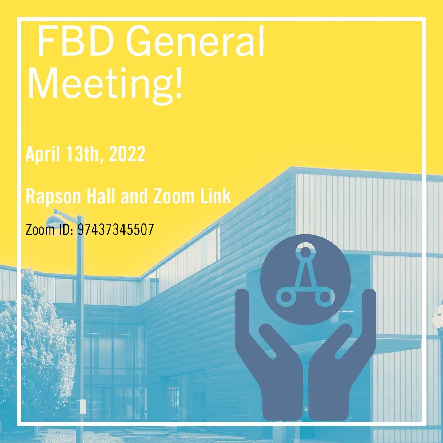 FBD meeting coming up soon! We know it's the busy part of the semester, but we'd love to see you!