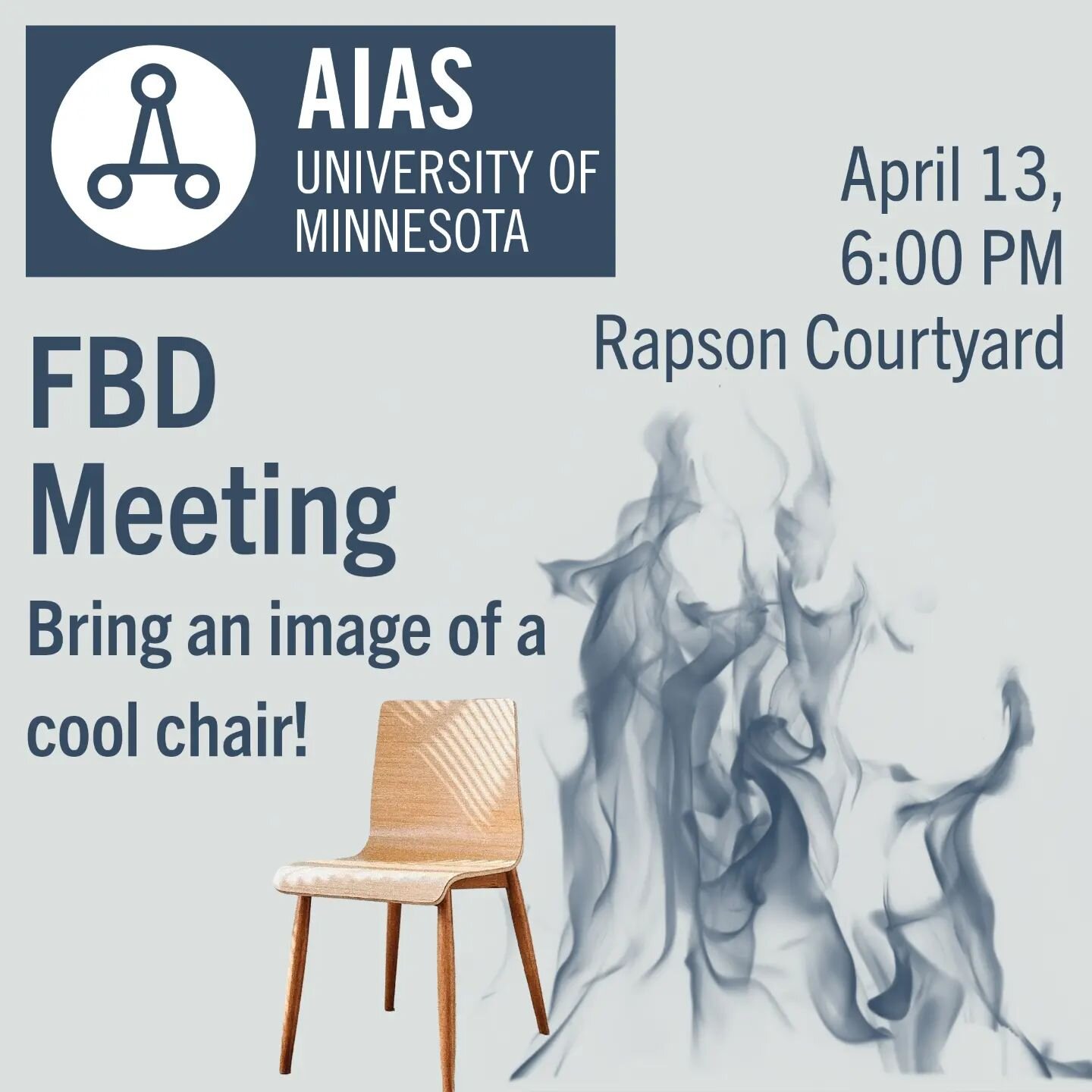 Things are heating up at FBD! Next meeting is on Wednesday, make sure you bring a pic of your coolest, most awesome chair!