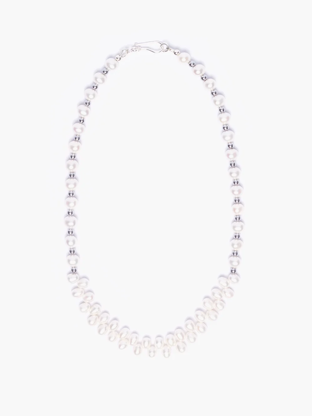 Silver Perle Silver Hematite & Fresh Water Pearl Necklace main image 0