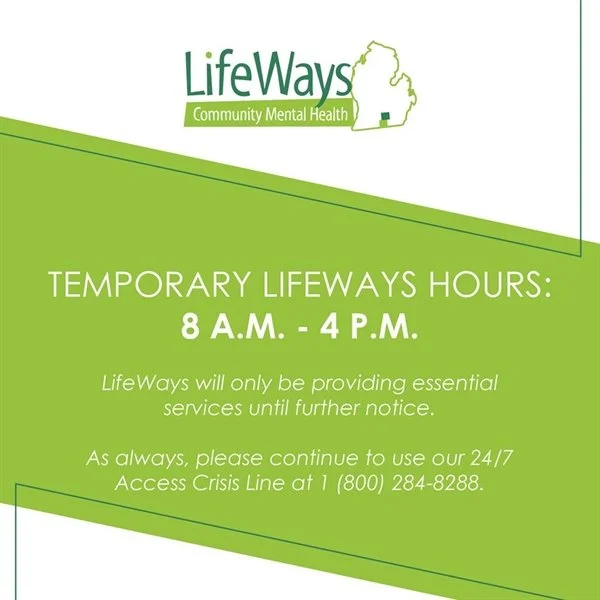 LifeWays to provide only essential services due to Novel Coronavirus (COVID-19) beginning March 17, 2020