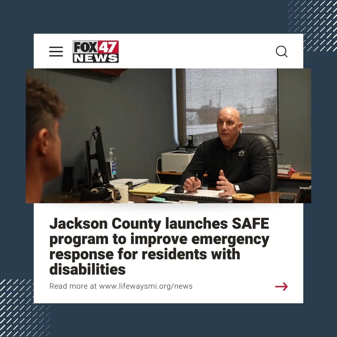 𝗝𝗮𝗰𝗸𝘀𝗼𝗻 𝗖𝗼𝘂𝗻𝘁𝘆 𝗹𝗮𝘂𝗻𝗰𝗵𝗲𝘀 𝗦𝗔𝗙𝗘 𝗽𝗿𝗼𝗴𝗿𝗮𝗺 𝘁𝗼 𝗶𝗺𝗽𝗿𝗼𝘃𝗲 𝗲𝗺𝗲𝗿𝗴𝗲𝗻𝗰𝘆 𝗿𝗲𝘀𝗽𝗼𝗻𝘀𝗲 𝗳𝗼𝗿 𝗿𝗲𝘀𝗶𝗱𝗲𝗻𝘁𝘀 𝘄𝗶𝘁𝗵 𝗱𝗶𝘀𝗮𝗯𝗶𝗹𝗶𝘁𝗶𝗲𝘀
Jackson County and LifeWays have introduced the new SAFE Program,
