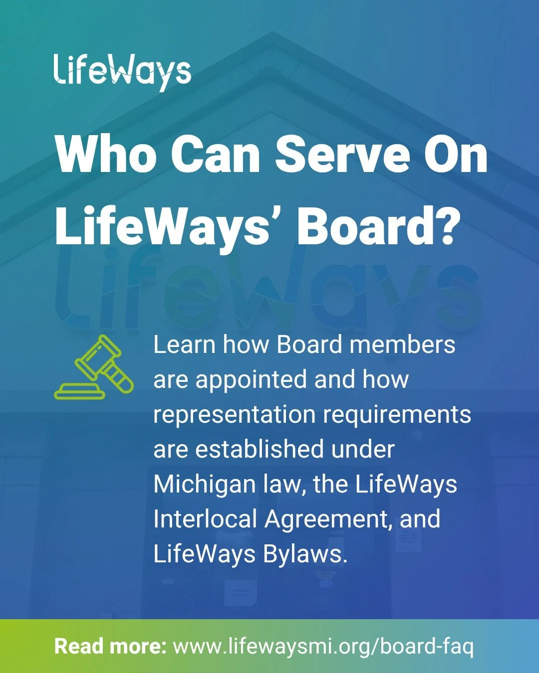 Answering your questions!
How are LifeWays Board Members Selected?
What Compensation does LifeWays' Board Receive?
Are LifeWays Board Members Employees?

Answers to these questions can be found by clicking the link in our bio!