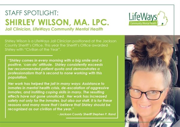 Shirley Wilson - Awarded Civilian of the Year