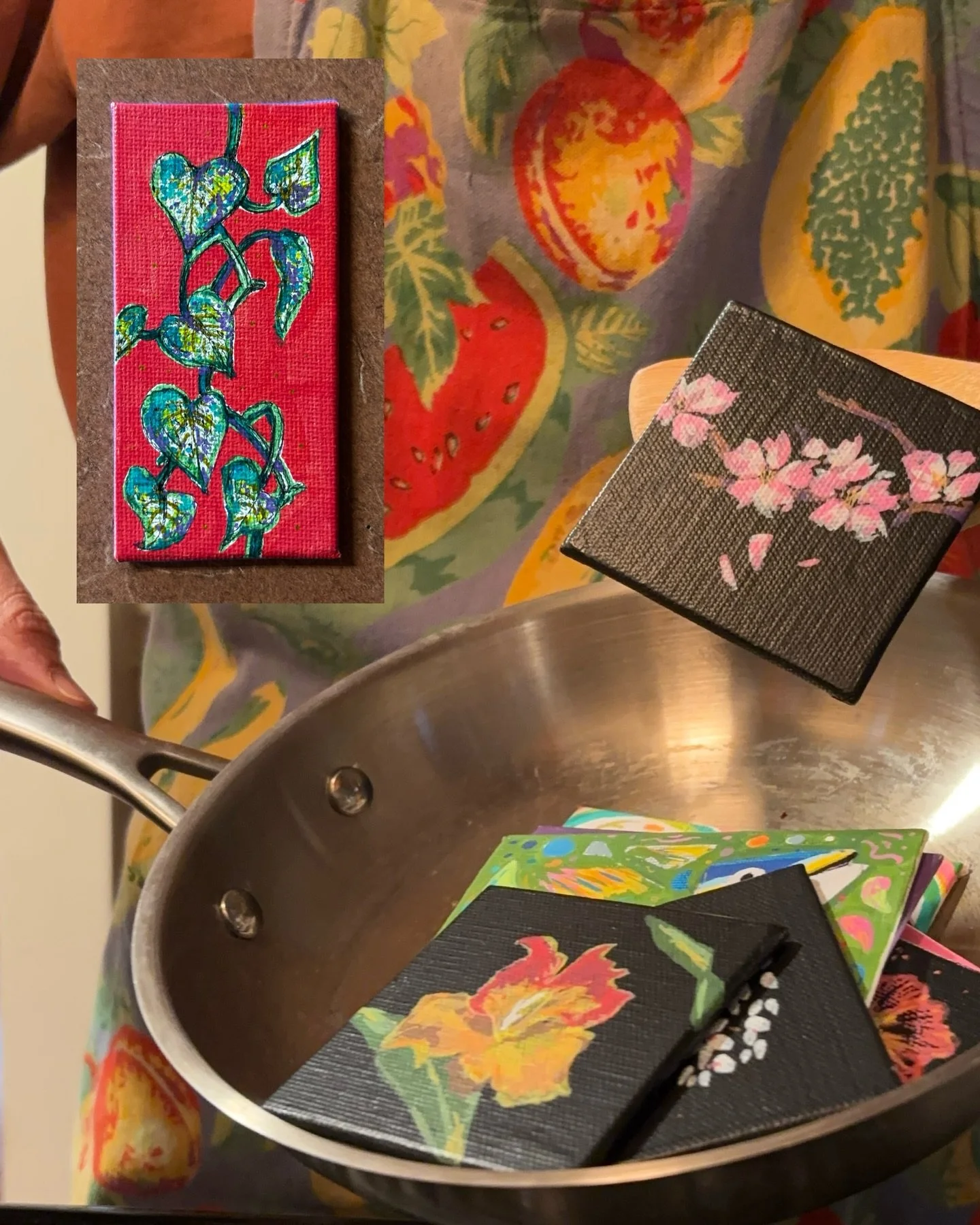 been cooking up some fresh handmade art that I&rsquo;ll be serving up on my website next week 🎨 if you&rsquo;re looking to shop local &amp; support small businesses this season consider stopping by and snagging some original pieces to share or decor