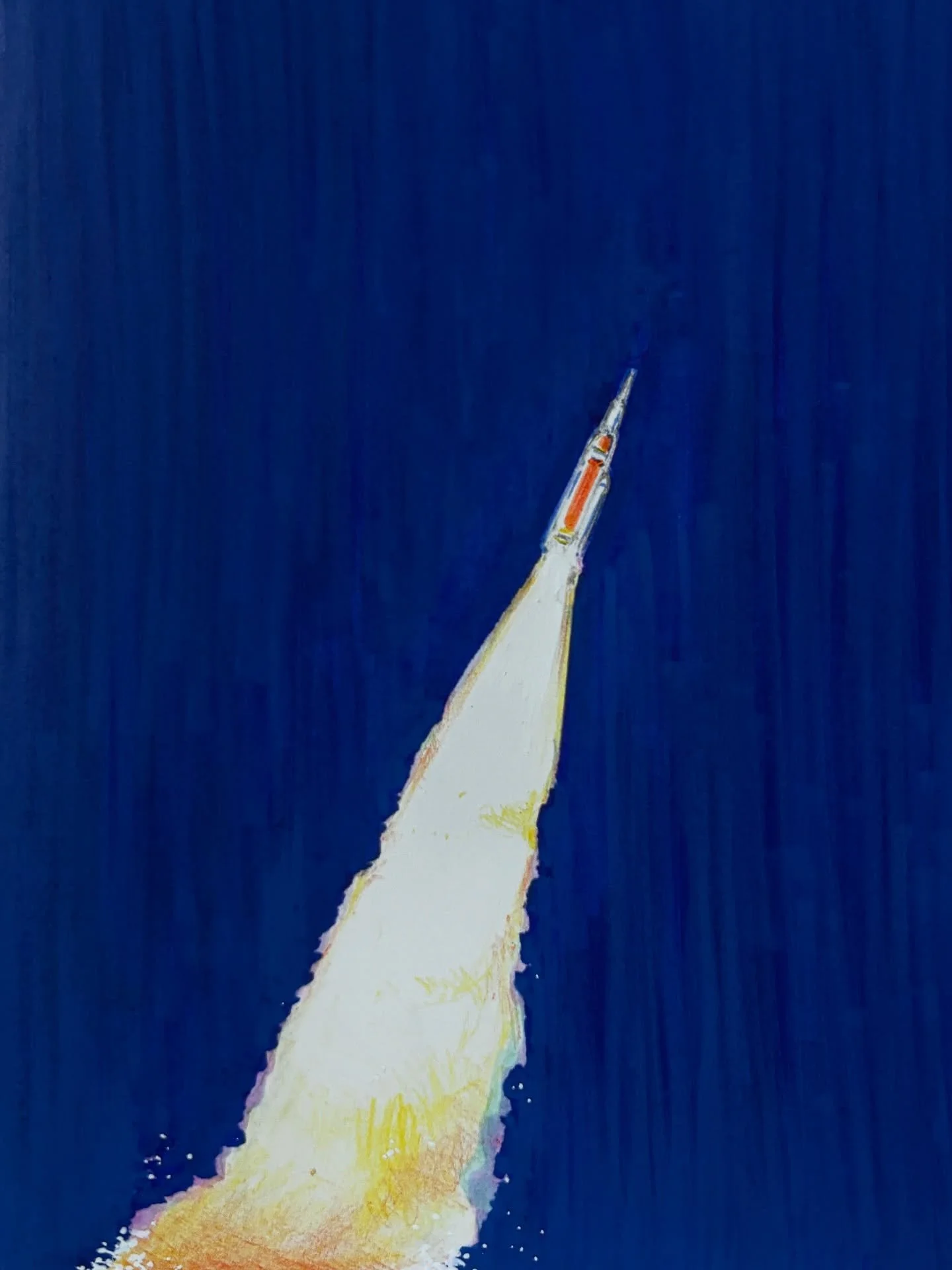 Back to the moon
Artemis in acrylic, sharpie &amp; colored pencil