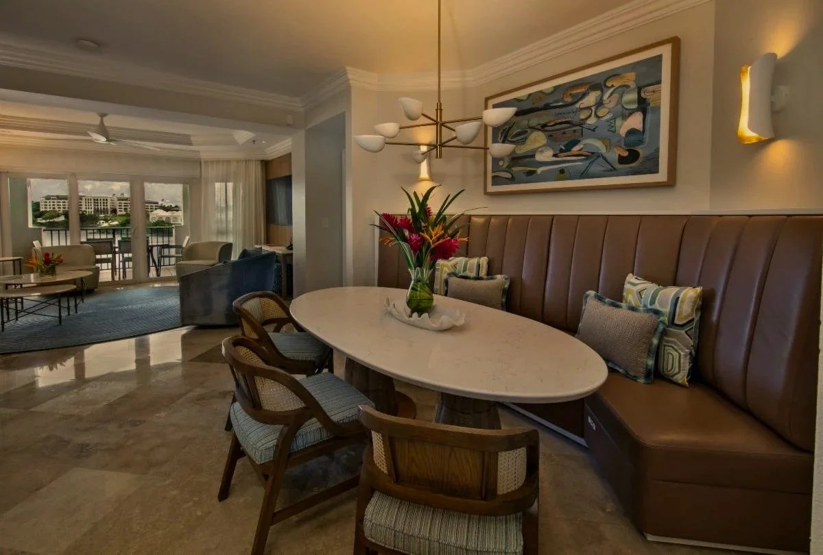 Dining Area in the Ritz Carlton Club St Thomas Condos
