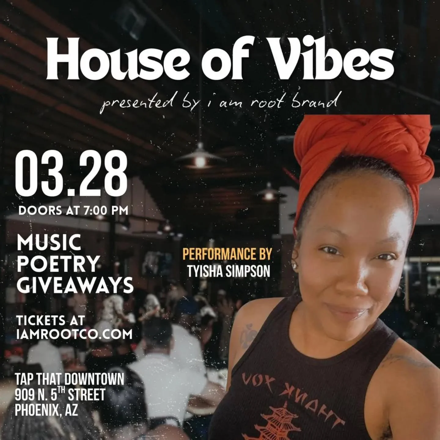 Tonight with Poetry by @karunaamaat 🍻 
Tickets: www.iamrootco.com 
📍 @tapthatdowntown