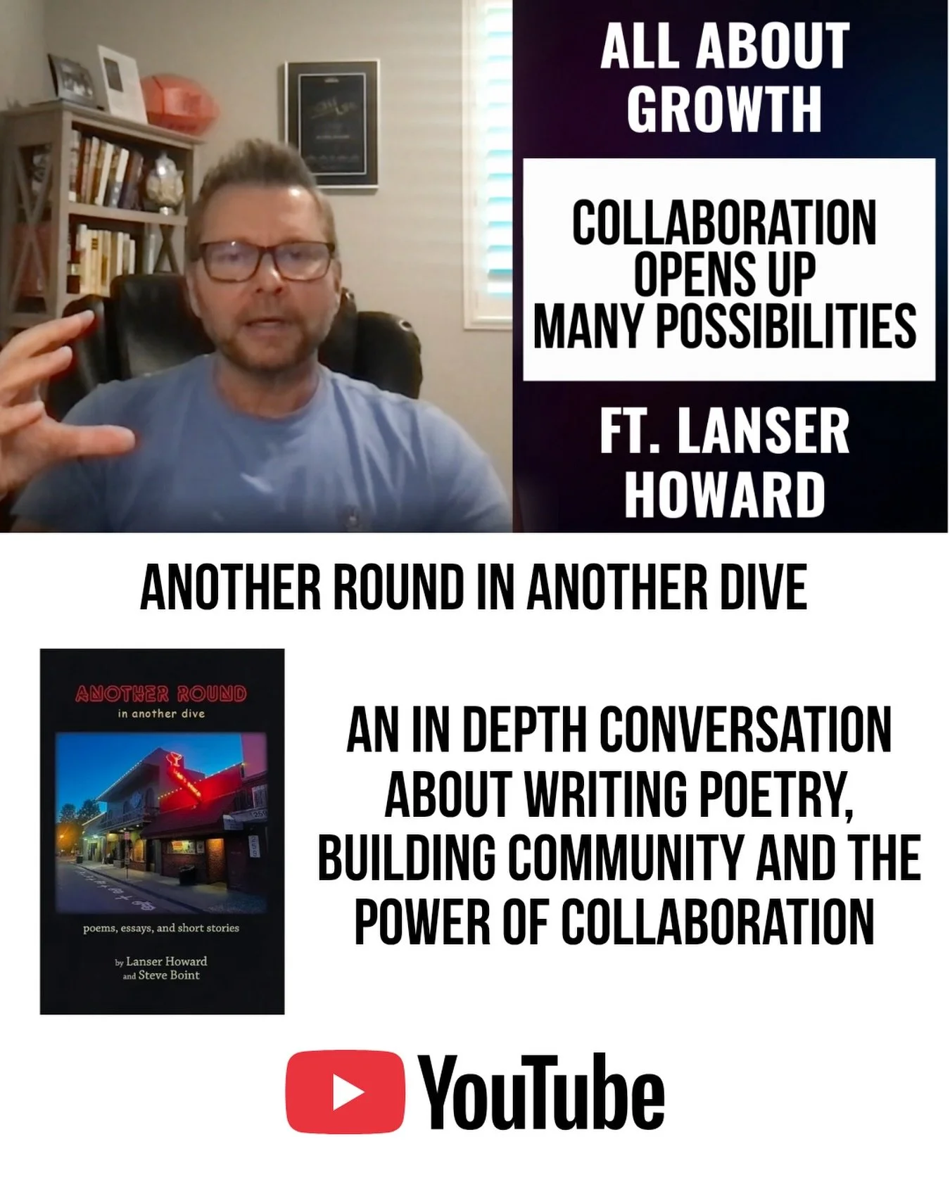 Our conversation with @lanserhoward is live on YouTube! You can purchase his book &lsquo;Another Round in Another Dive&rsquo; send him a DM for a discount or you can purchase from Amazon as well ✨