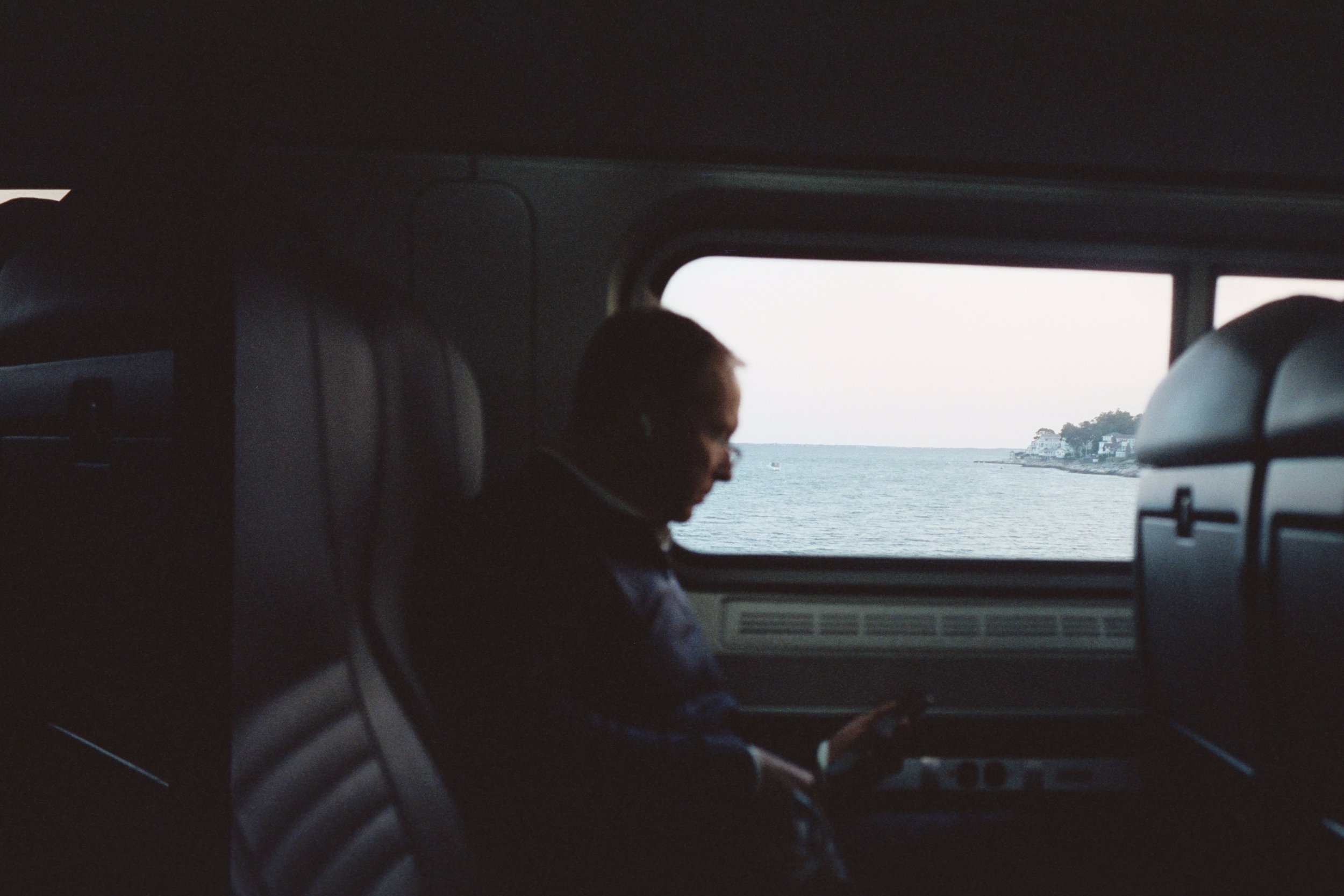 Returning from a visit to Harvard.